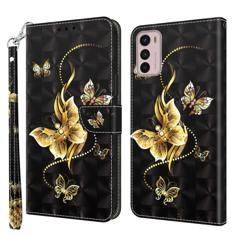 Funda G42 de moto con colgante

 de mariposa dorada