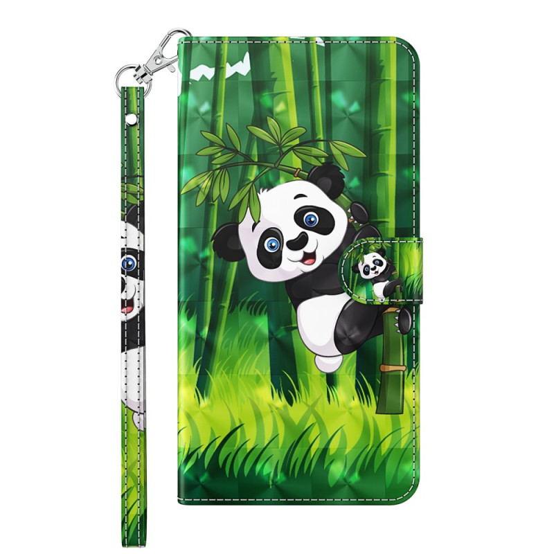 Cubre moto G22 / E32s Panda Bamboo con Colgante
