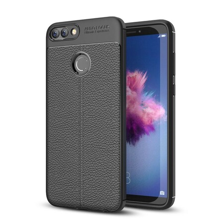 Huawei P Smart Leather Funda Litchi Double line