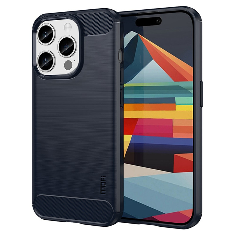 Funda de fibra de carbono cepillada MOFI para iPhone 15 Pro