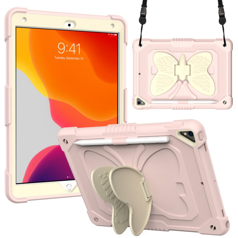Funda grande de mariposa con colgante
 para el hombro para iPad 10.2 (2019, 2020, 2021)