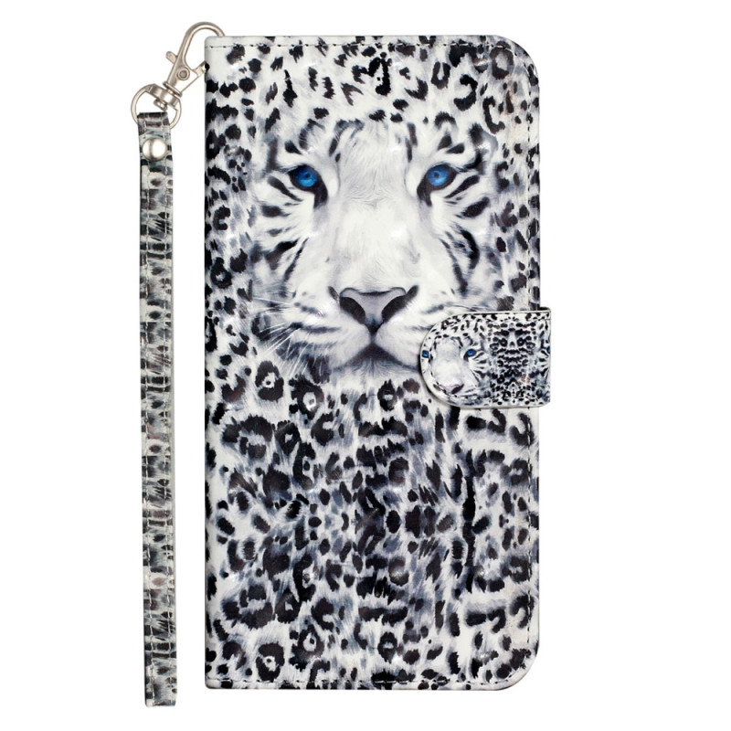 Funda con colgante
 3D de leopardo para el iPhone 15 Pro