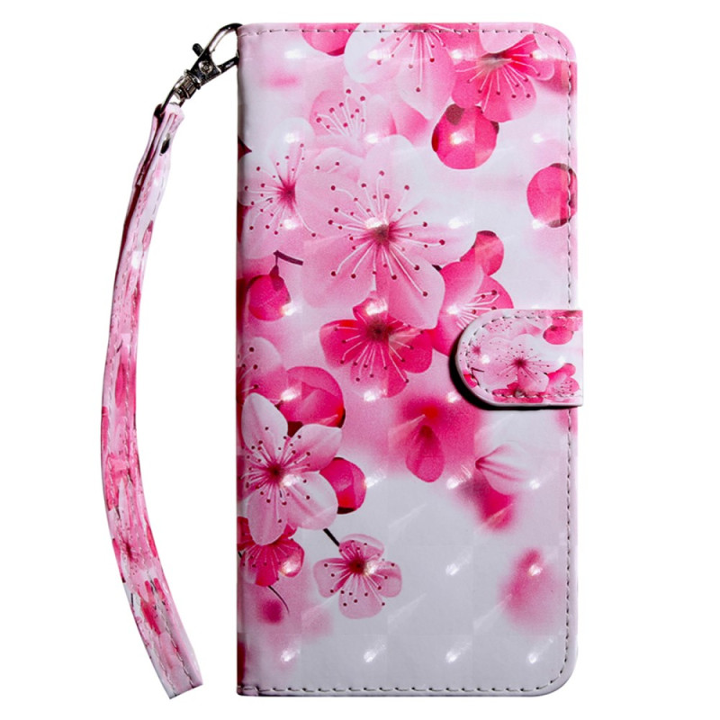 Funda iPhone 15 Pro Fleurettes à Lanière