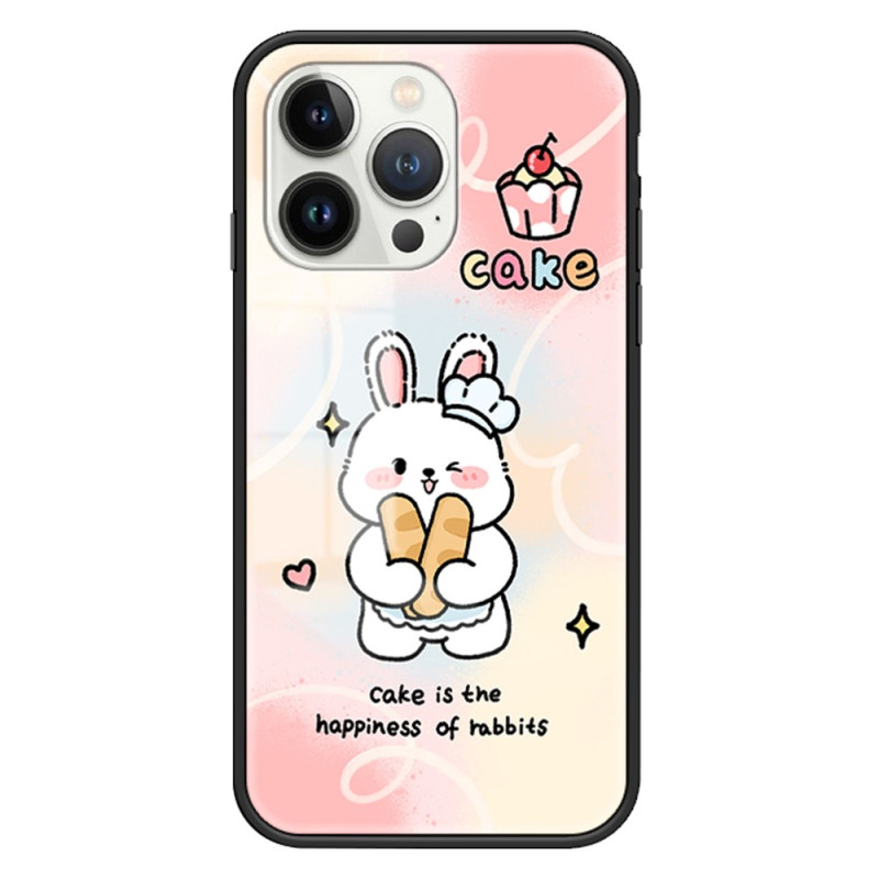 Funda Dura iPhone 15 Pro Cristal Templado Happy Conejo
