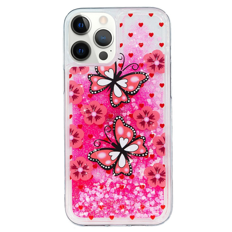 Funda iPhone 15 Pro Glitter Mariposas