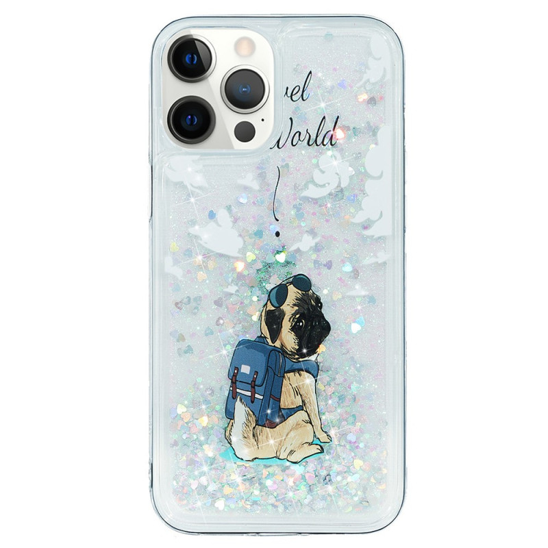 Funda iPhone 15 Pro Glitter Dog