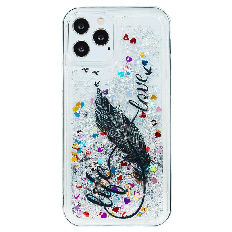 Funda iPhone 15 Pro Glitter Feather