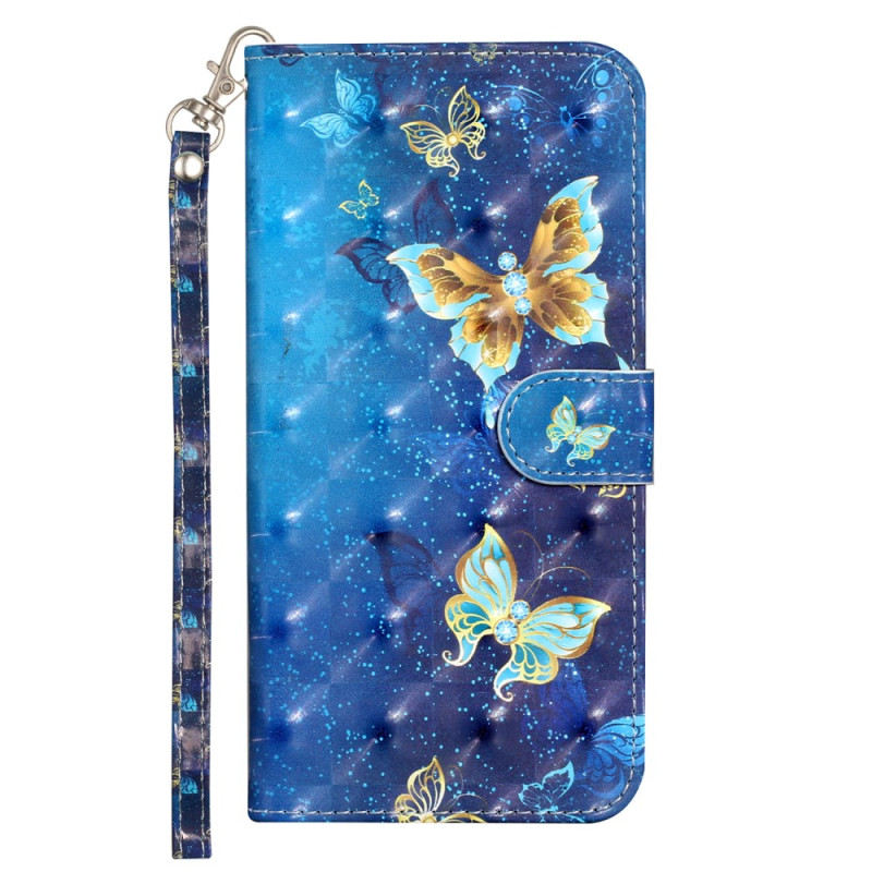 Funda iPhone 15 Pro Max 3D Mariposas con Colgante
