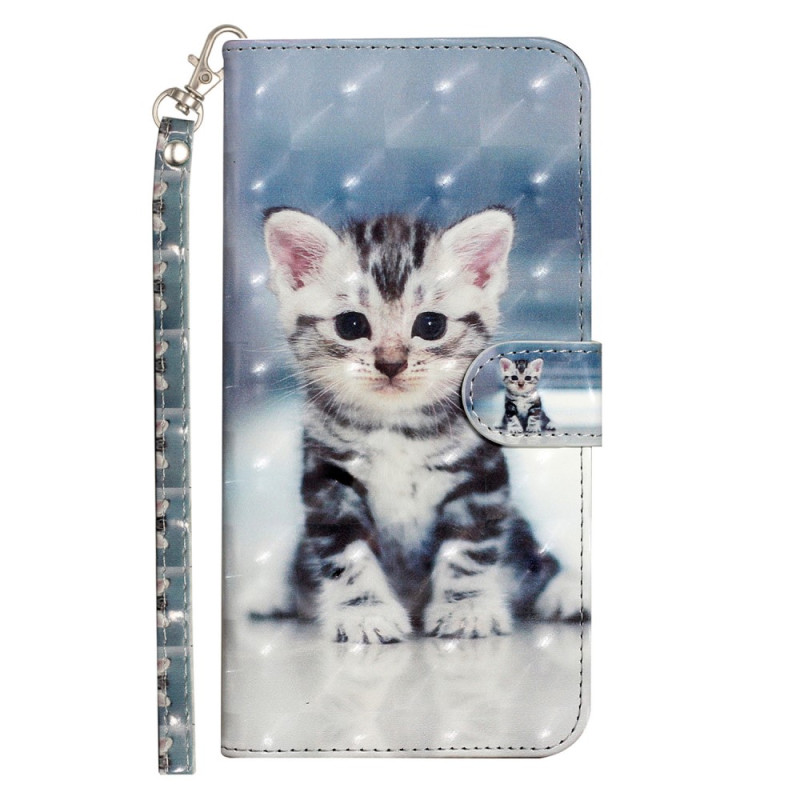 Funda iPhone 15 Pro Max 3D Kitten con colgante
