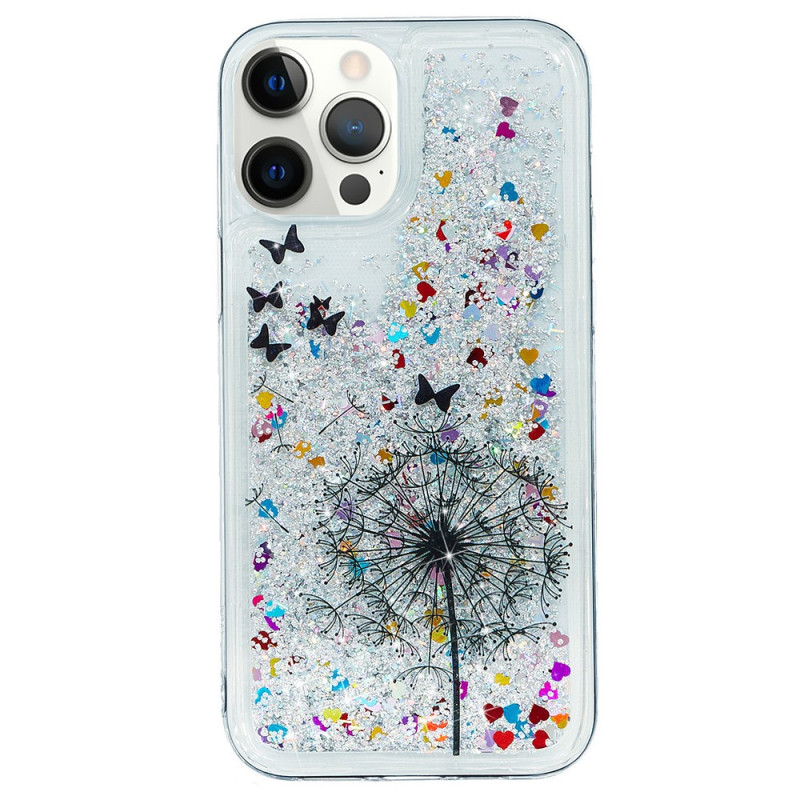 Funda iPhone 15 Pro Glitter Dandelion