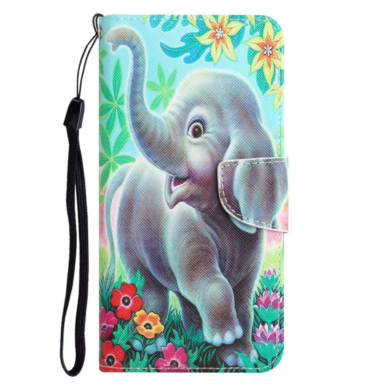 Funda iPhone 15 Paseo del Elefante con Colgante
