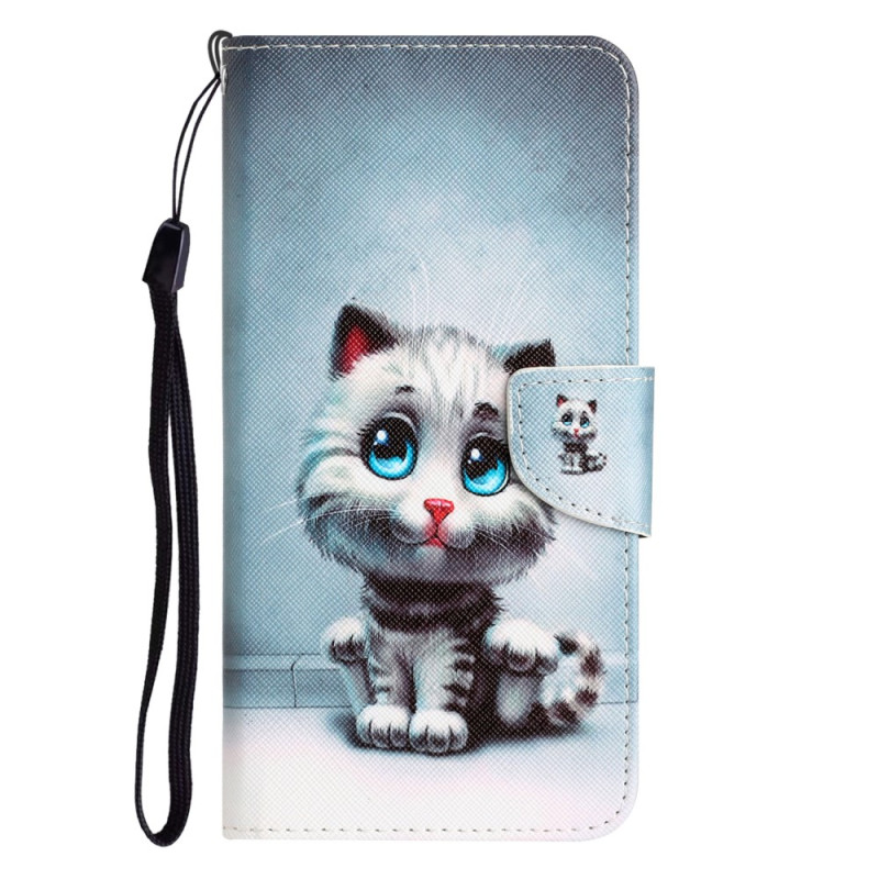 Funda iPhone 15 Joli Chat à Lanière