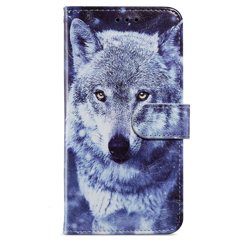 Funda de cordón para iPhone 15 White Wolf