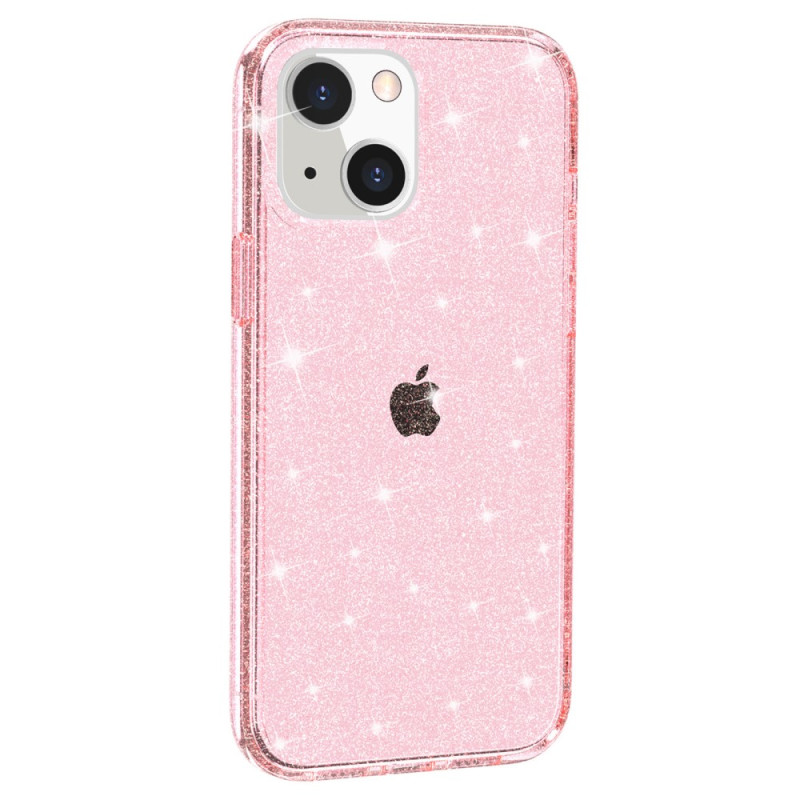 Funda transparente con purpurina para iPhone 15