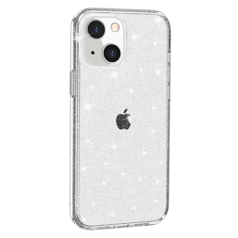 Funda transparente con purpurina para iPhone 15