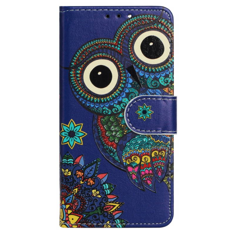 Funda iPhone 15 Tribal Owl con Lanyard