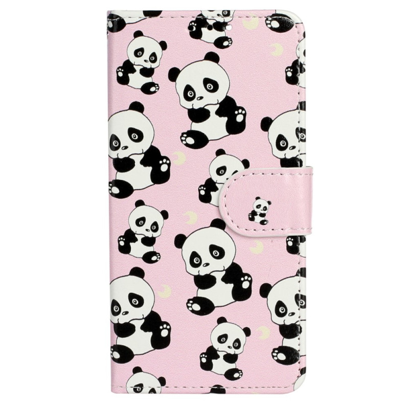 Funda iPhone 15 Plus Pandas Pequeña con Colgante
