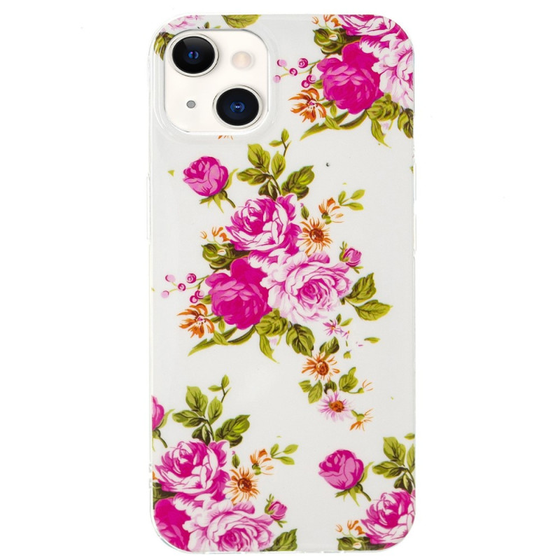 Funda Flor Fluorescente iPhone 15 Plus