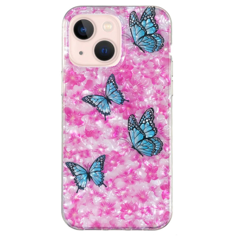 Funda iPhone 15 Plus Flores y Mariposas