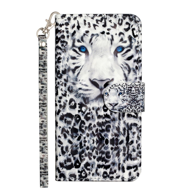 Funda con colgante
 de leopardo 3D para iPhone 15 Plus