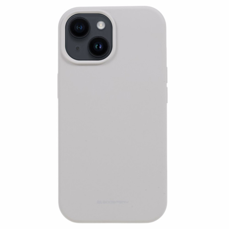 Funda Goospery iPhone 15 Plus de silicona líquida Mercurio
