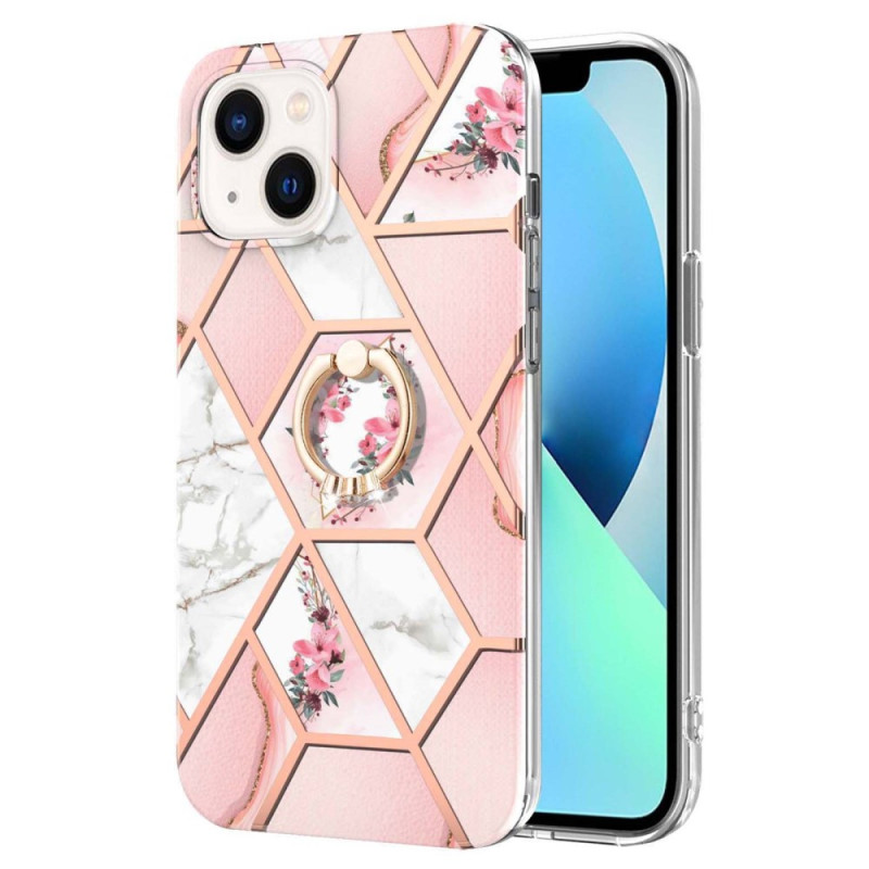 Funda iPhone 15 Plus Flores Anillo Soporte