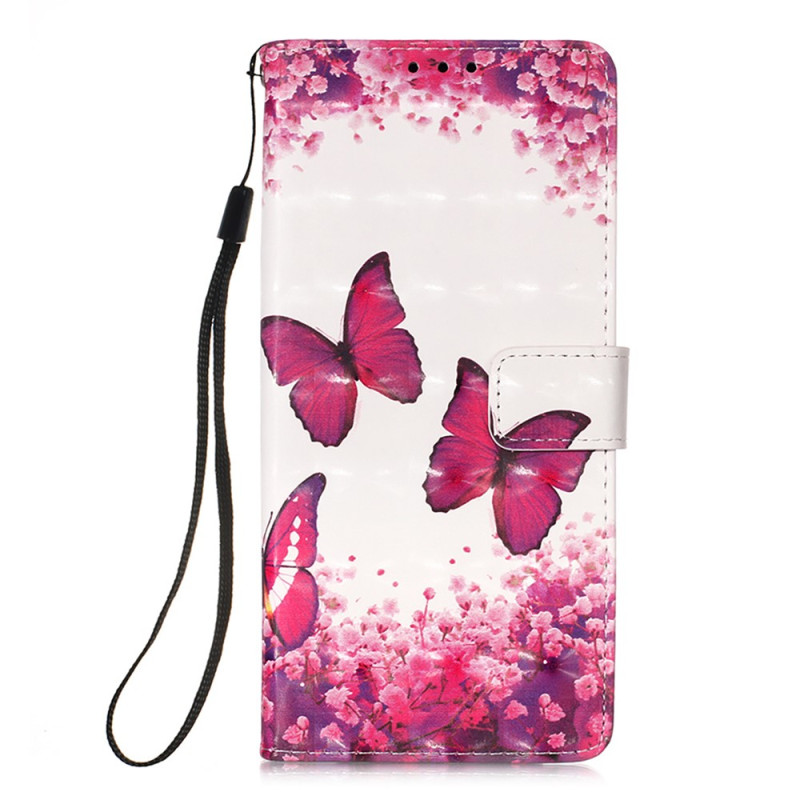 Funda iPhone 15 Pro Mariposas Pequeñas con Colgante
