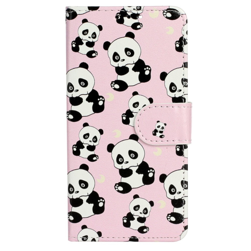 Funda iPhone 15 Pro Pandas Pequeña con Colgante
