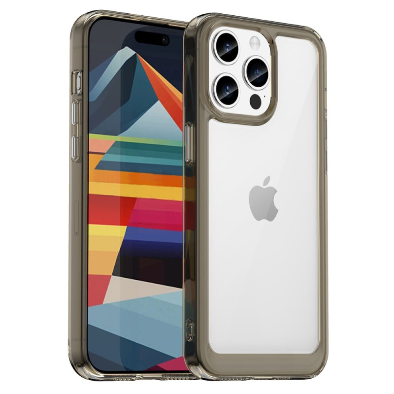 Funda iPhone 15 Pro Parte trasera acrílica y bordes de silicona