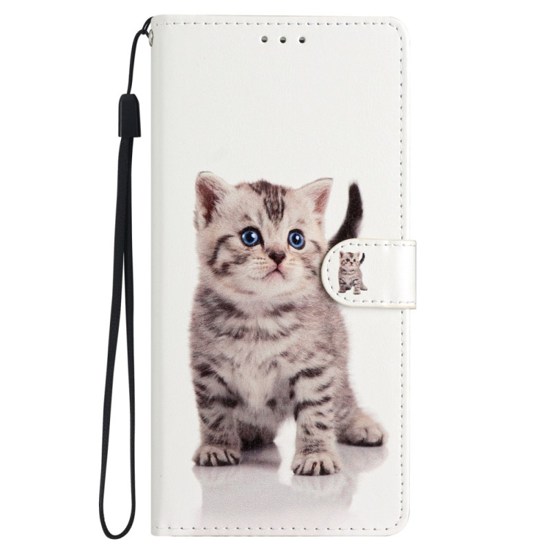 Funda iPhone 15 Pro Max Little Kitten con cordón de seguridad