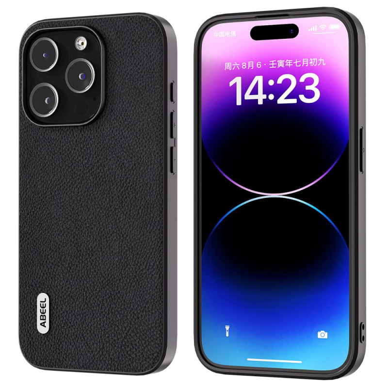 Funda de piel auténtica para iPhone 15 Pro Max ABEEL