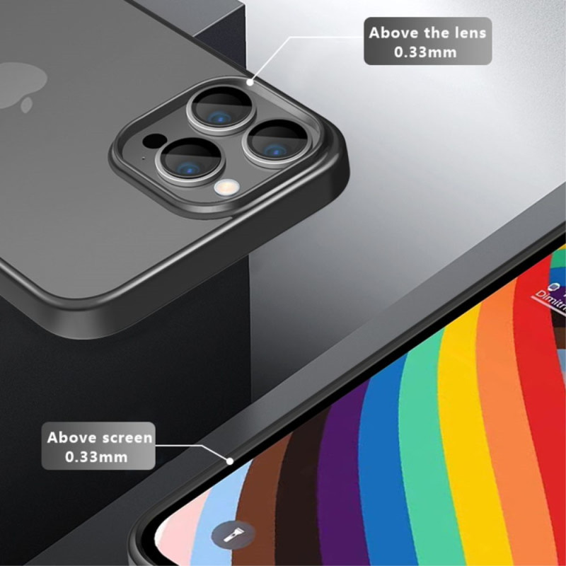 Funda iPhone 15 Pro Max Bordes de Colores Transparentes - Dealy