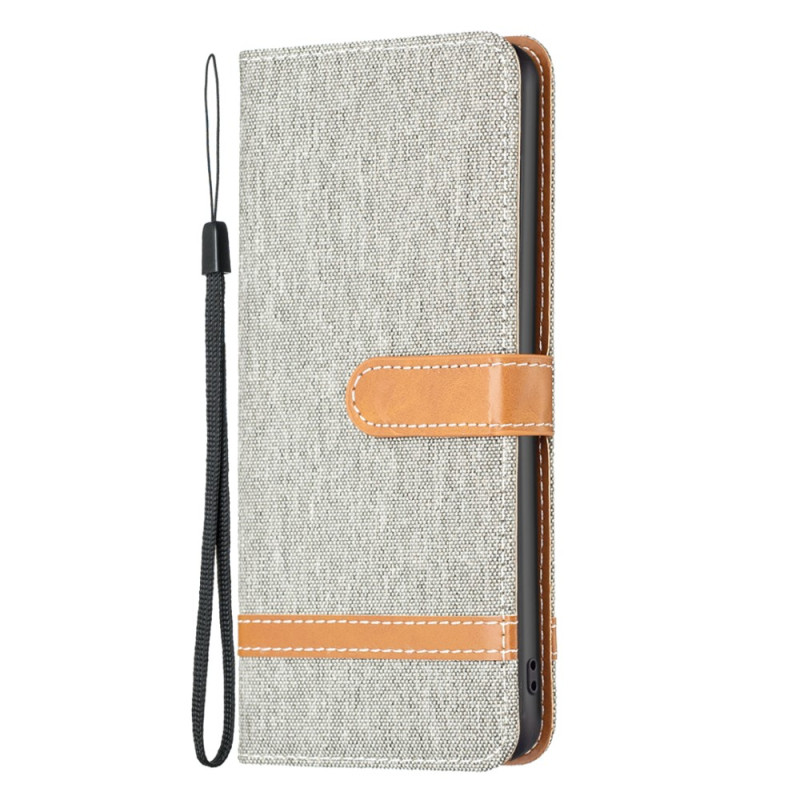 Funda de tela y piel con colgante
 para iPhone 15