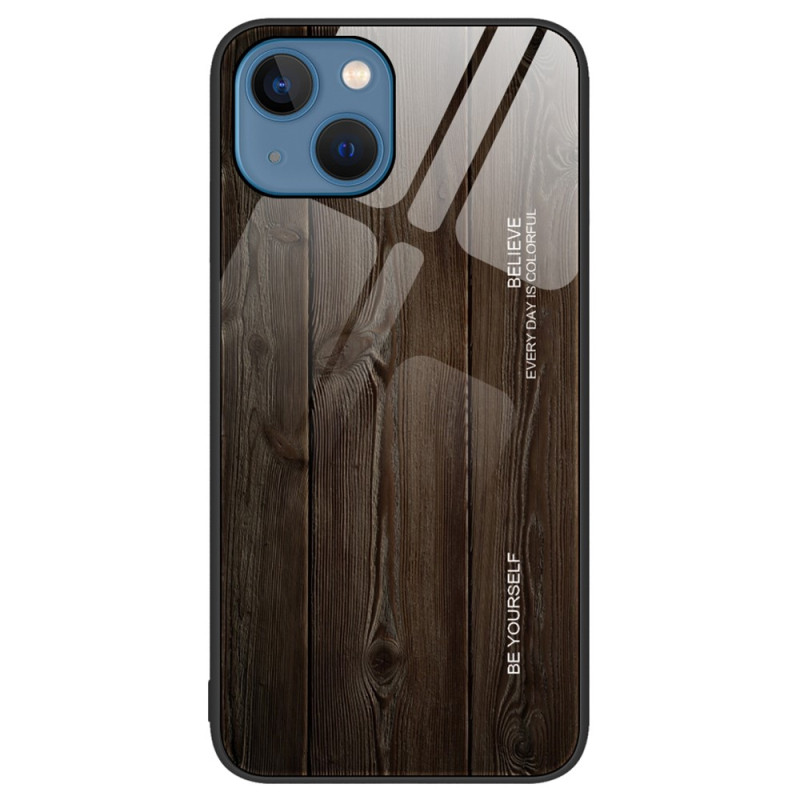 Funda Dura iPhone 15 Cristal Templado Madera