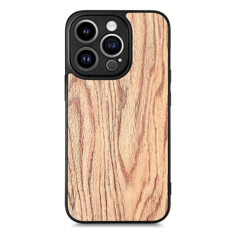Funda de piel efecto madera estilo iPhone 15 Pro Max