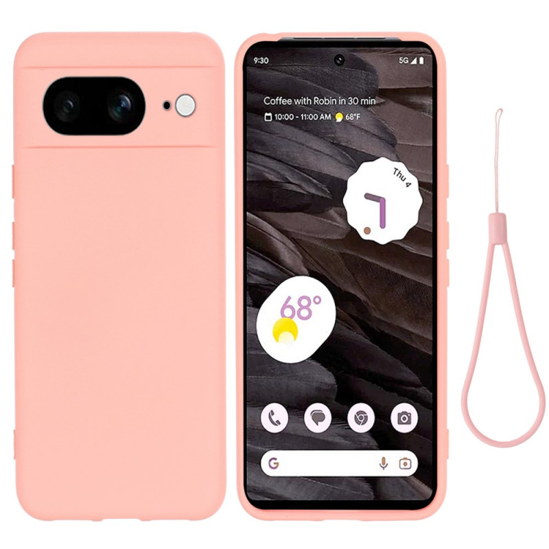 Funda de silicona líquida con cordón para el Google Pixel 8