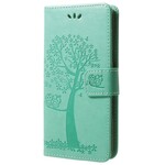 Funda con colgante para el Samsung Galaxy S9 de árbol y búho