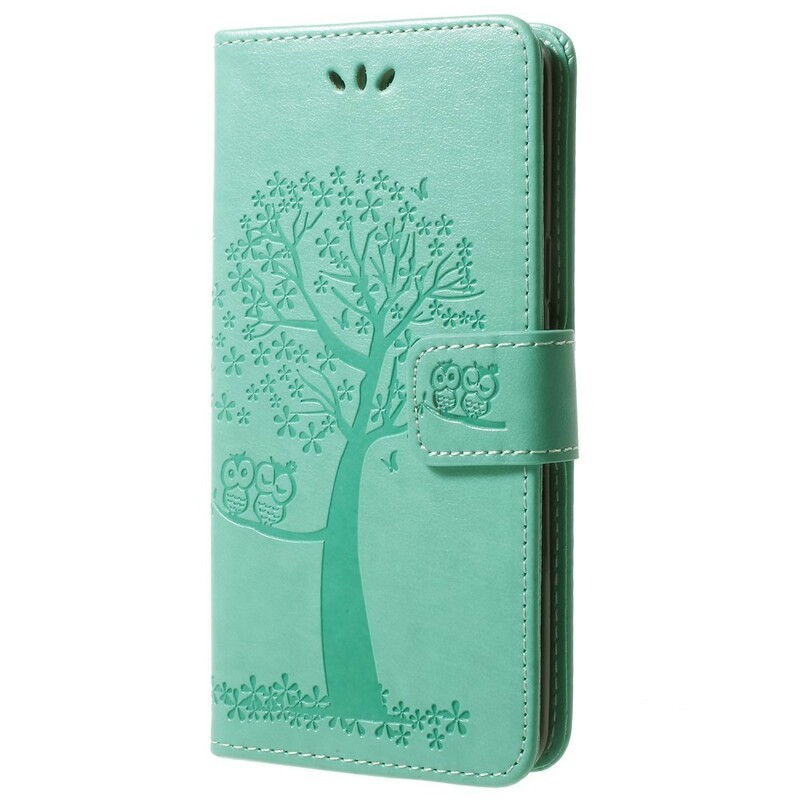 Funda con colgante para el Samsung Galaxy S9 de árbol y búho