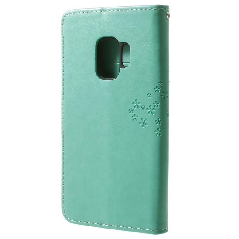 Funda con colgante para el Samsung Galaxy S9 de árbol y búho