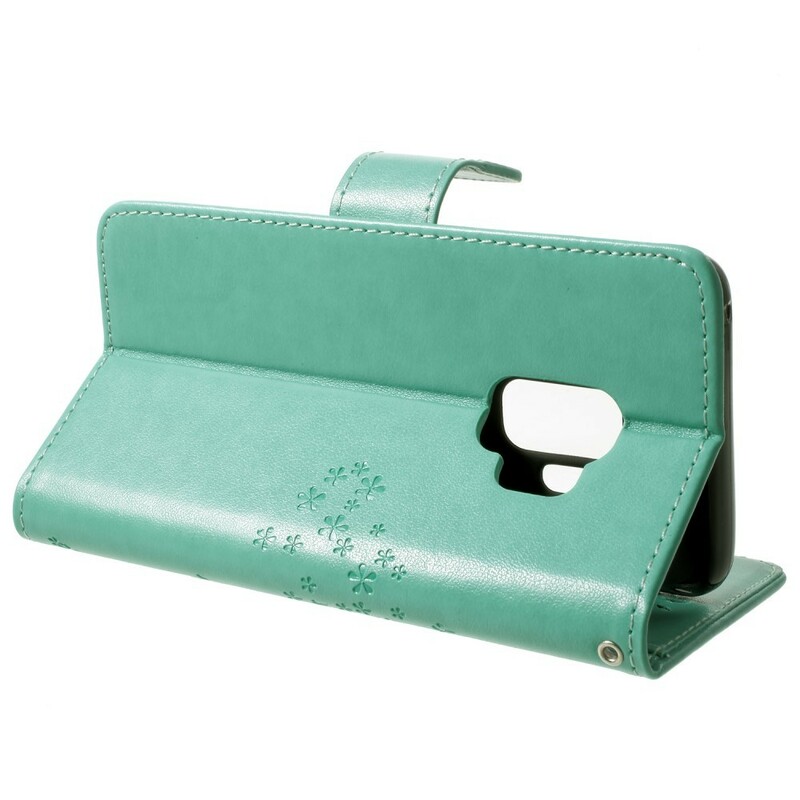 Funda con colgante para el Samsung Galaxy S9 de árbol y búho