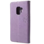 Funda con colgante para el Samsung Galaxy S9 de árbol y búho