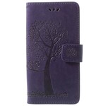 Funda con colgante para el Samsung Galaxy S9 de árbol y búho