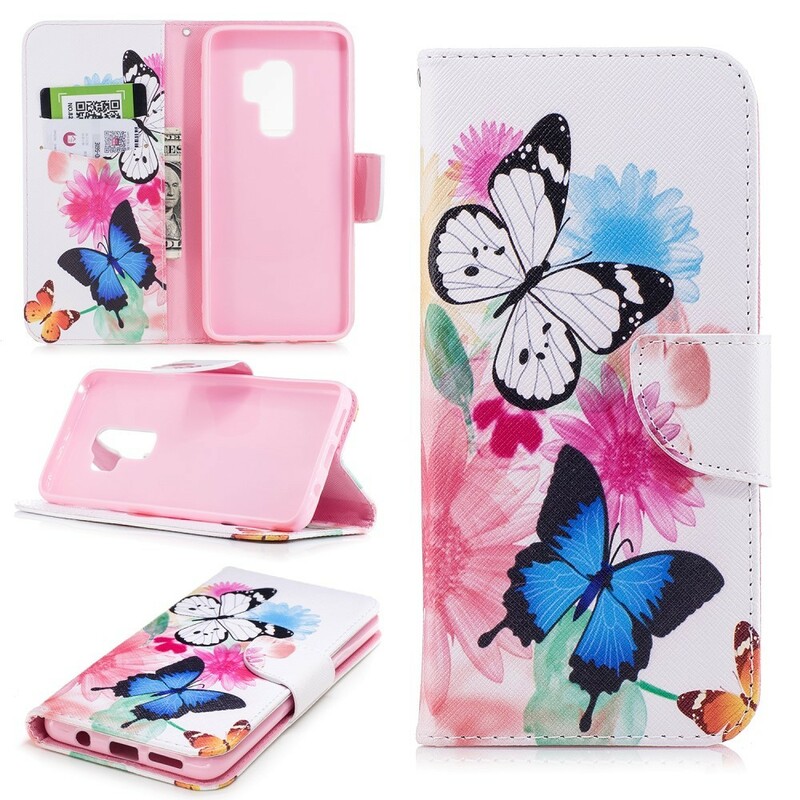 Funda Samsung Galaxy S9 Plus pintada con mariposas y flores