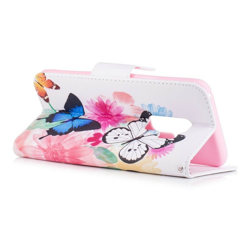 Funda Samsung Galaxy S9 Plus pintada con mariposas y flores
