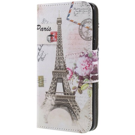 Funda retro del Samsung Galaxy S9 con la Torre Eiffel