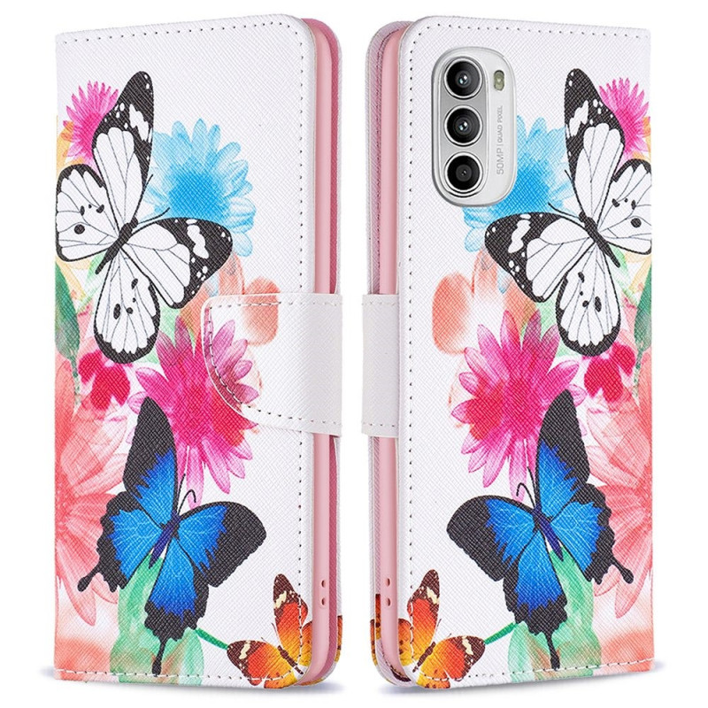 Funda Moto G82 5G / G52 Mariposas
