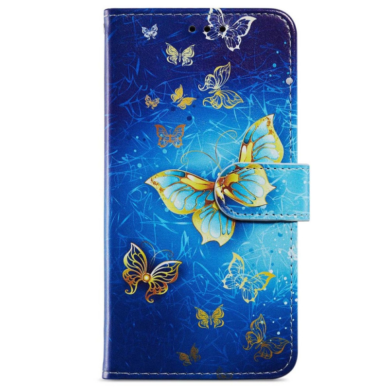Funda con colgante
 para Samsung Galaxy S23 FE Mariposas azules
