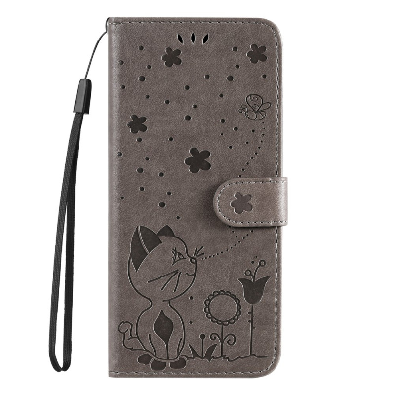 Samsung Galaxy S23 FE Colgante
 Funda Gato y Abeja