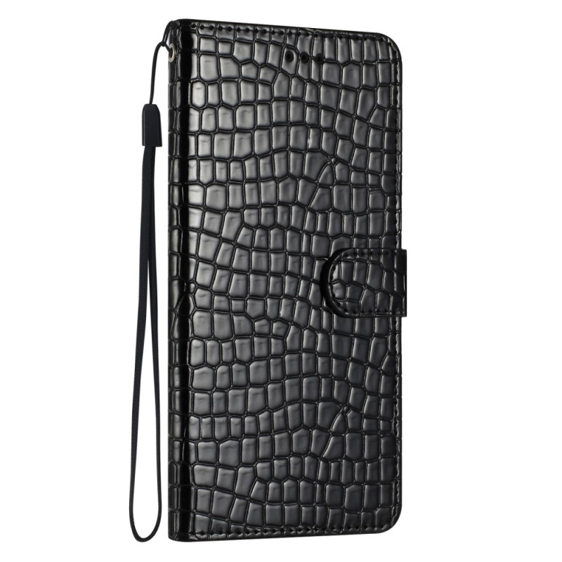 Funda Samsung Galaxy S23 FE estilo cocodrilo con colgante

