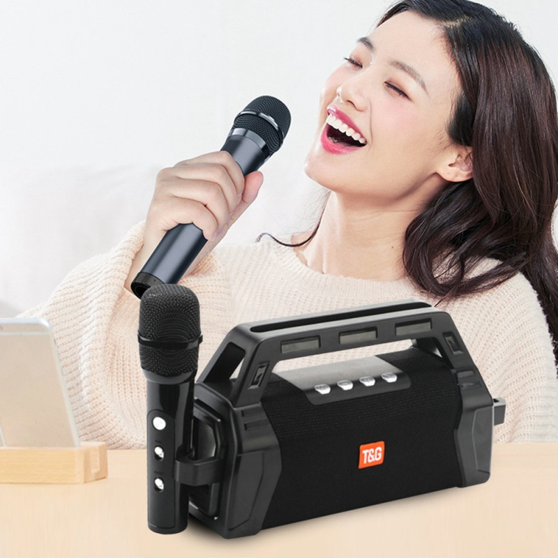 Altavoz Bluetooth portátil con micrófono de karaoke